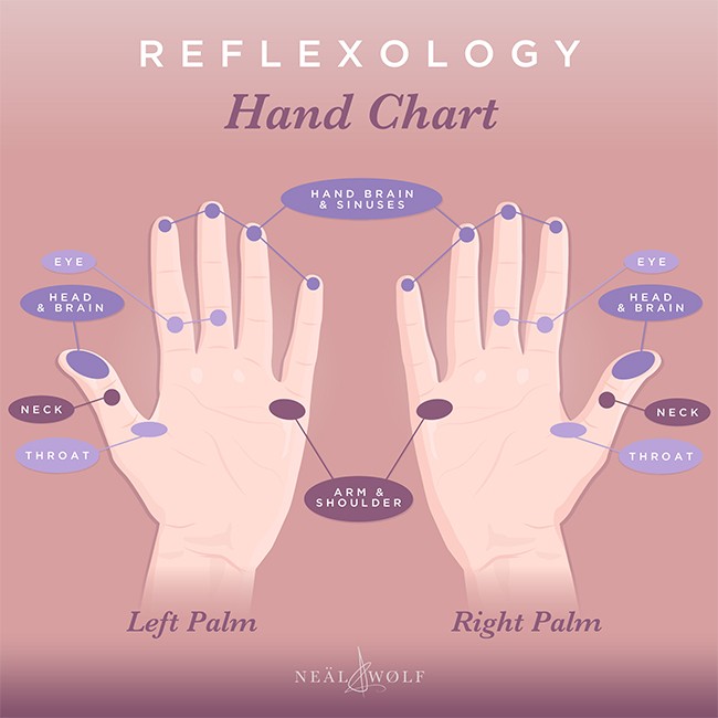 Reflexology Hand chart Image 650x650px